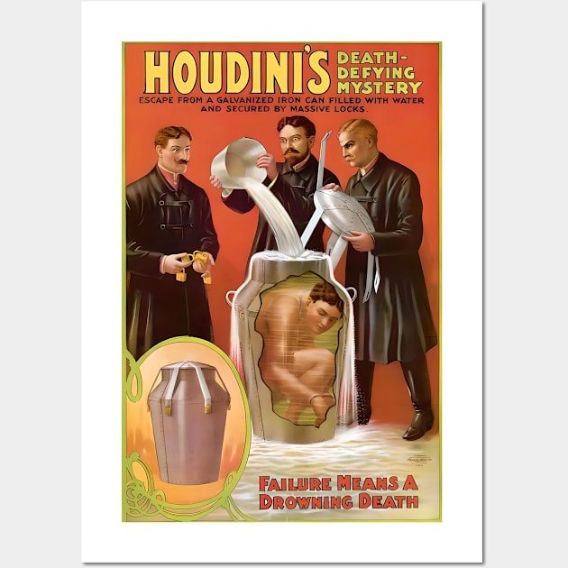 Harry Houdini - World's Greatest Magician Wall Art by Desert Owl Designs